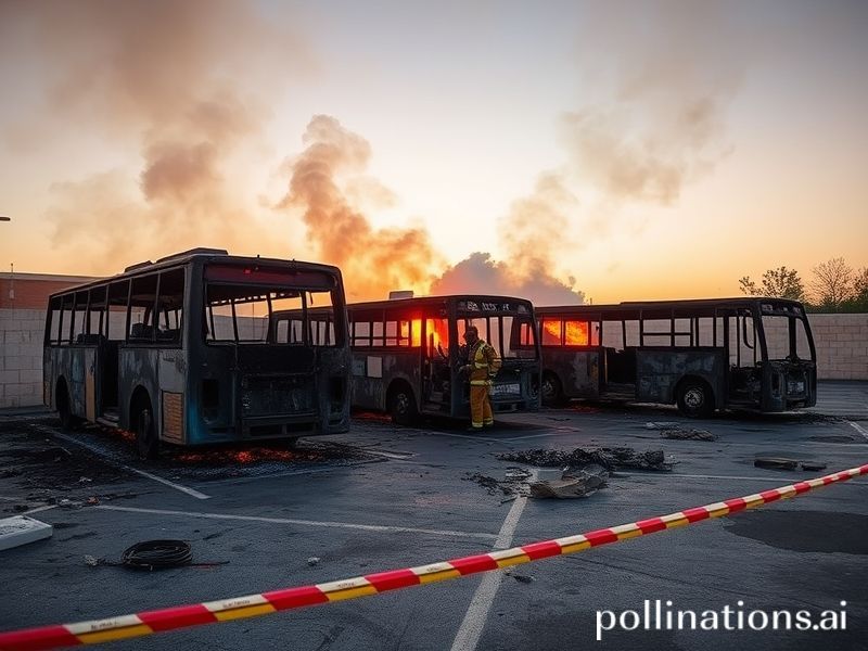 Malta Three buses destroyed in Naxxar blaze possibly caused by fireworks