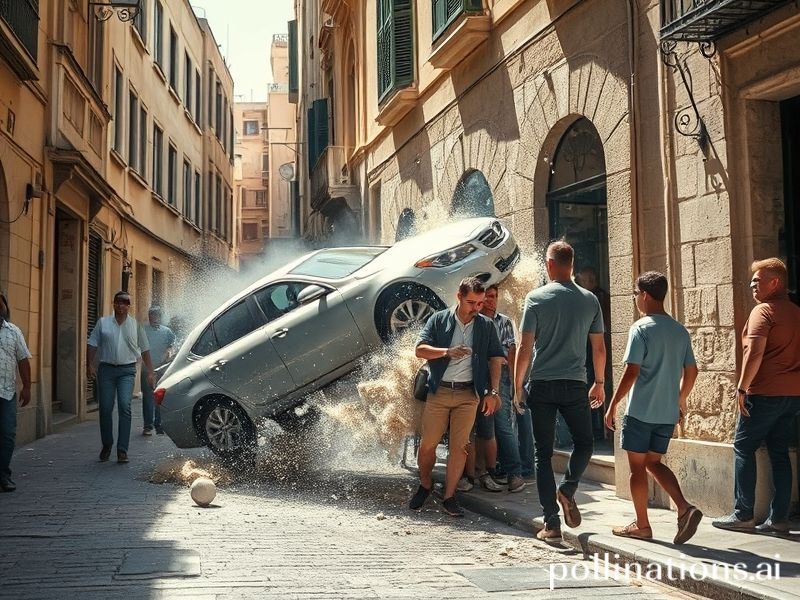 Malta Watch: The moment car crashes into Marsa building