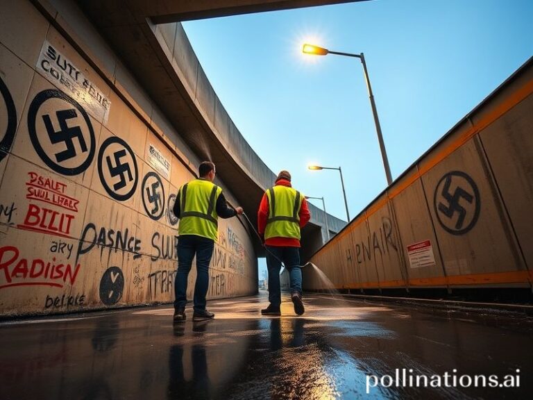 Malta Racist graffiti, swastikas sprayed on Bombi underpass, cleaned by TCNs
