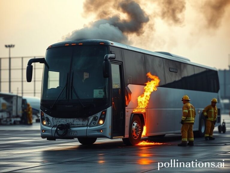 Malta Airport passenger coach catches fire, no one hurt