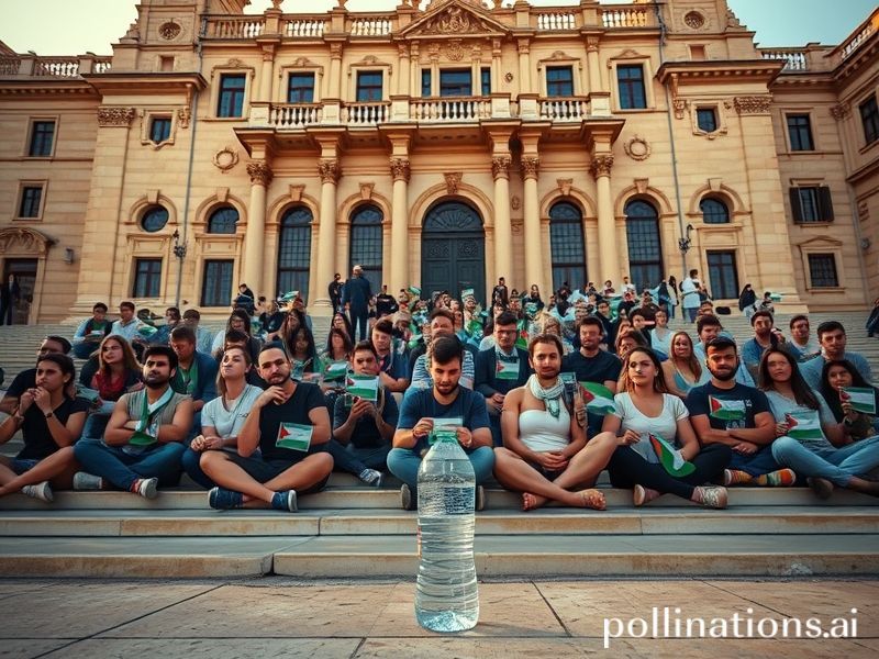 Malta Activists fast for 35 hours outside Castille in solidarity with Gaza siege