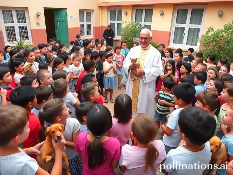 Malta Blessing of pets at Gozo Rabat primary