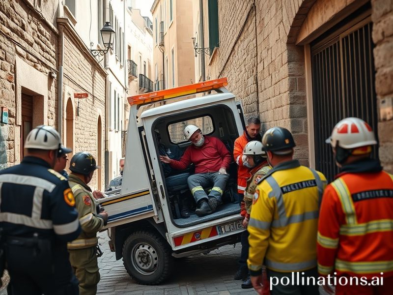 Malta Man critical after being trapped between tow truck and a wall in Marsascala