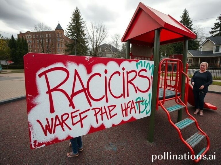 Malta Racist graffiti return to Victoria playground, a year after they were removed