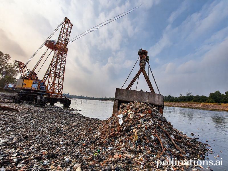 Malta Żebbuġ council deploys crane to clean Wied San Anton of waste