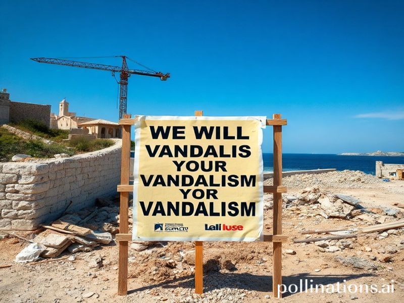 Malta 'We will vandalise your vandalism': posters warn contractor on Mellieħa project