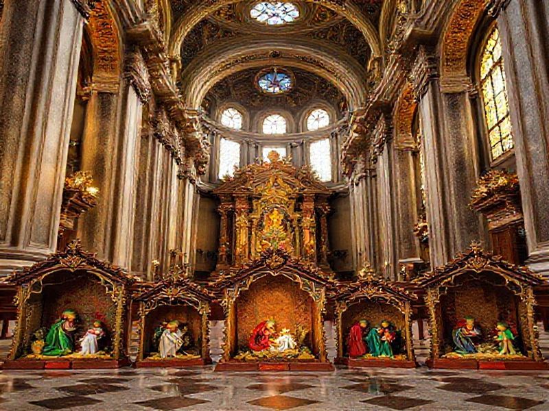 Malta Six Maltese nativity cribs at Rome's Basilica di Sant'Andrea della Valle