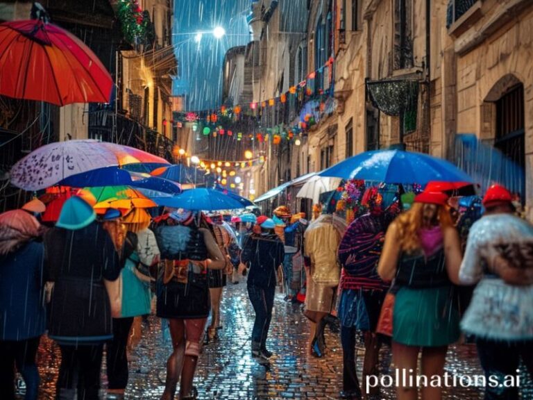 Malta Rain, wind do not stop NYE revellers in Valletta, Cospicua