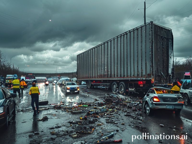 Malta Busy Regional Road blocked as trailer skids