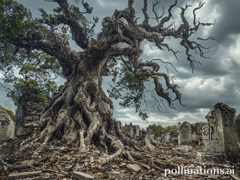 Malta Wind causes large old tree to collapse at Msida Bastion Cemetery