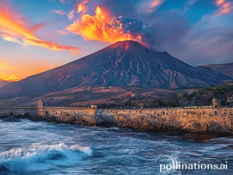 Malta Striking shot shows Mount Etna framed by Sliema's Fort Tigné