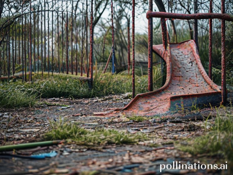 Malta Salina park playground is crumbling into dangerous rust