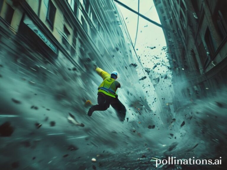 Malta Dramatic CCTV footage reveals worker's Storm Harry near-miss