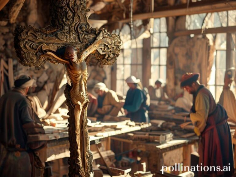 Malta 1991 crucifix restored by Gozitan master craftsmen