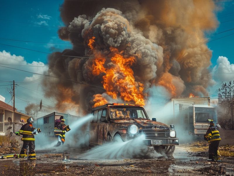 Malta Car and lorry catch fire in Żabbar, no injuries reported