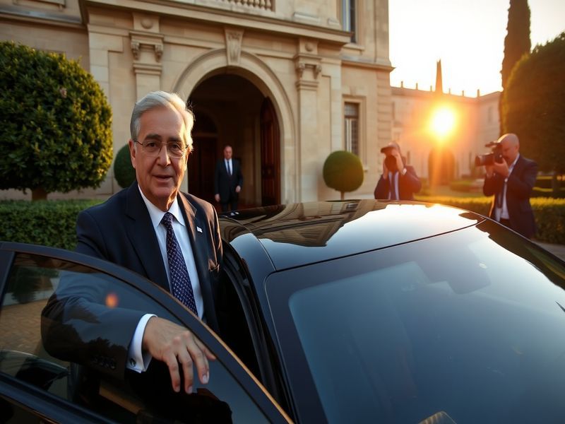 Malta Robert Abela arrives at San Anton amid chief justice talks with President