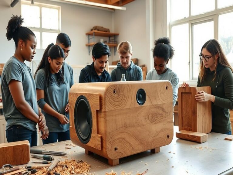 Malta Students develop a speaker powered by wood, not wires