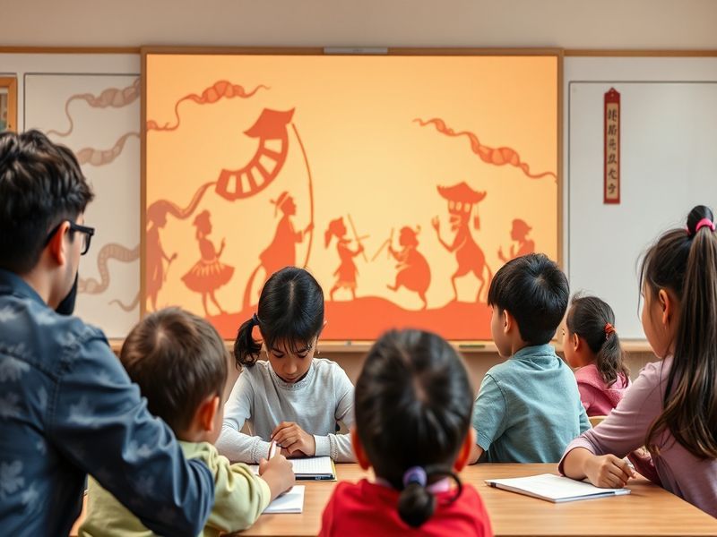 Malta Chinese shadow puppetry teaches students principles of forces and motion