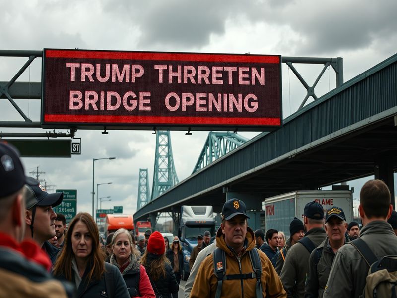 Malta Trump threatens to stop the opening of Canada-US bridge