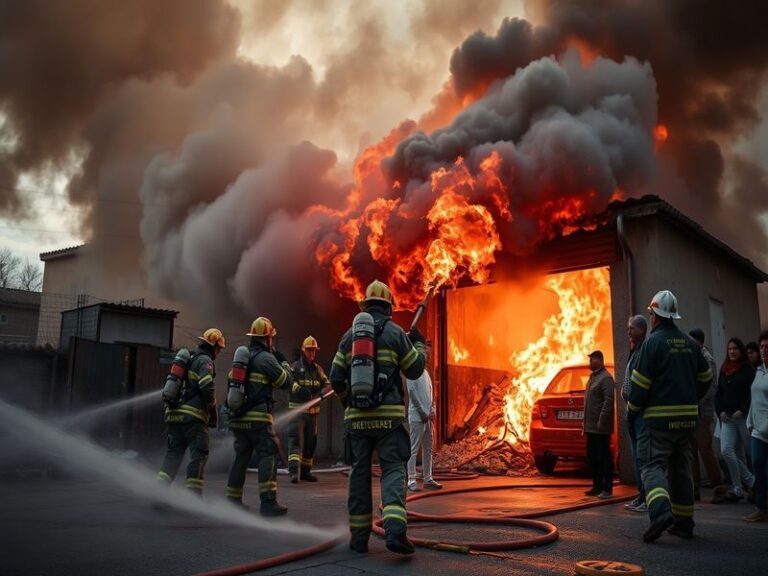 Malta Firefighters battle Birkirkara garage fire, issue warning to residents