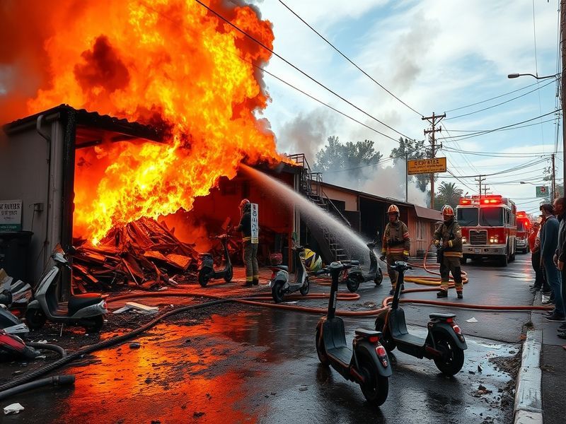 Malta Fire breaks out in Valley Road garage containing electric scooters