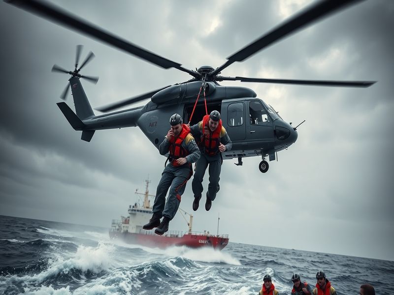 Malta Armed forces airlift two crew members from merchant shipping vessel