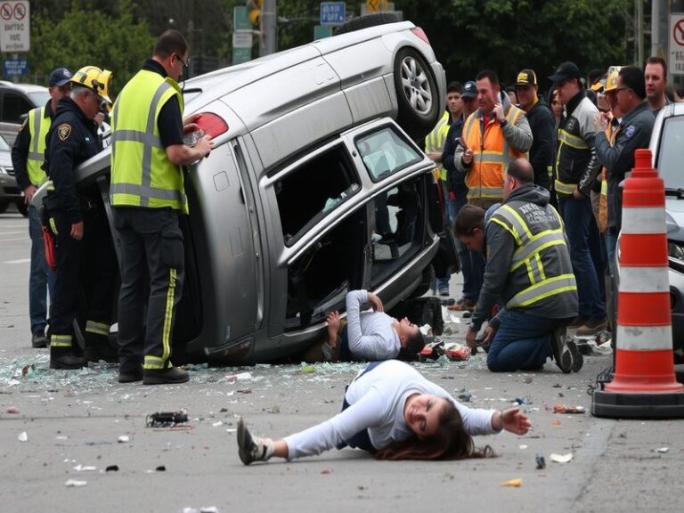 Malta Car overturns on Central Link, woman grievously injured