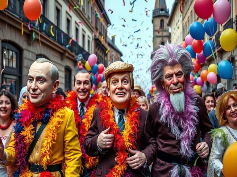 Malta German carnival revellers take swipes at Putin, Trump, Epstein