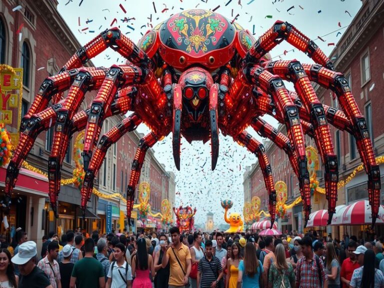 Malta A giant mechanical ‘spider’ turns heads at Carnival