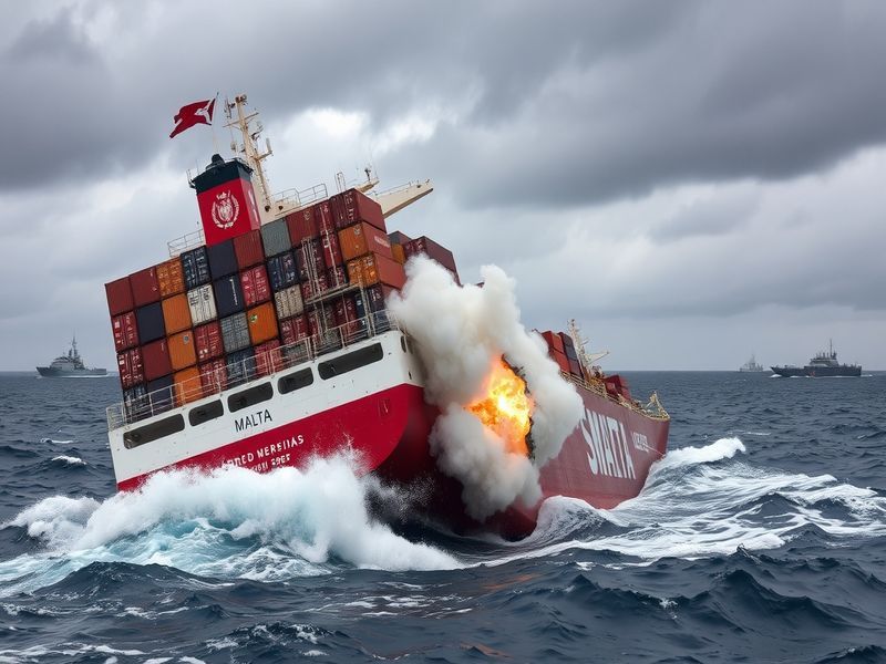 Malta Malta-flagged container ship hit by missile in Strait of Hormuz