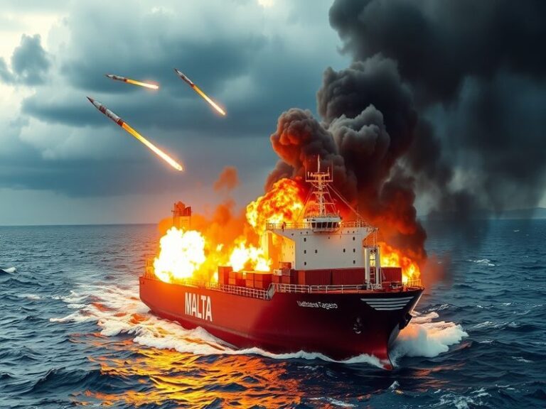 Malta Missiles hit Malta-flagged container ship in Strait of Hormuz