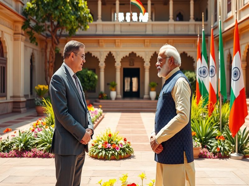 Malta Ian Borg meets India's PM Modi in New Delhi