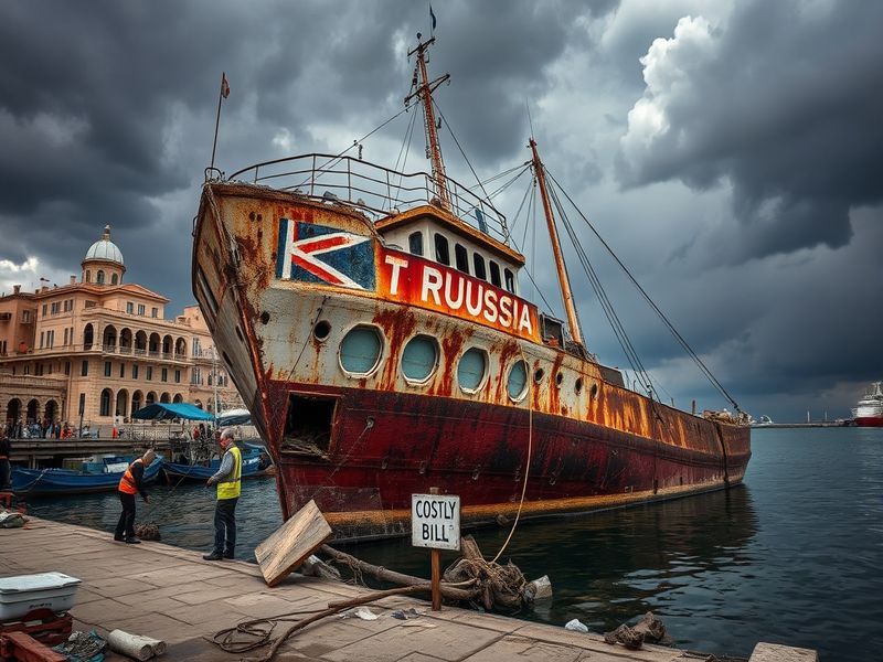 Malta Wrecked Russian shadow fleet vessel could leave Malta with costly bill