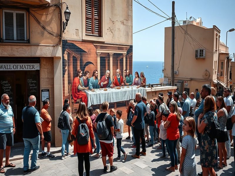 Malta Last Supper display in Sliema