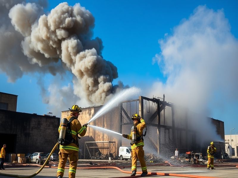 Malta Fire at Xewkija industrial building brought under control
