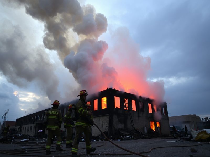 Malta Fire at Xewkija industrial building brought under control