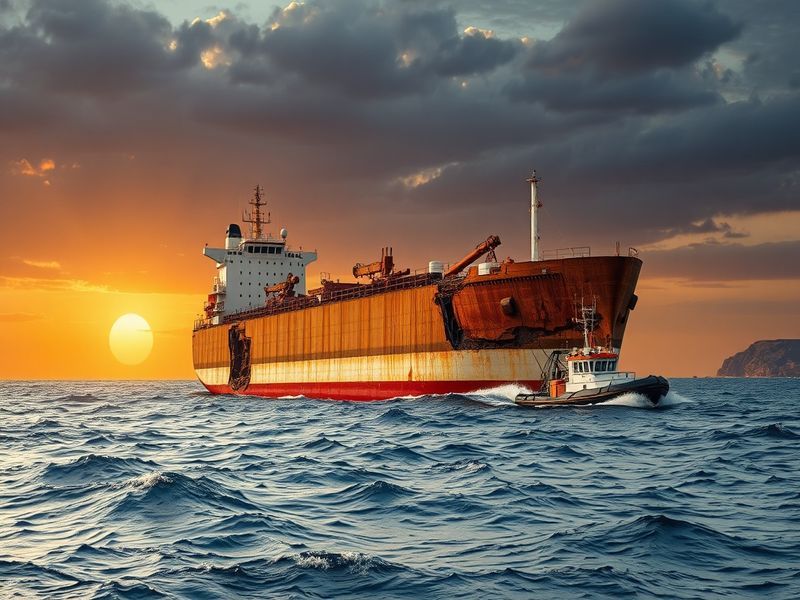 Malta Damaged Russian tanker under tow to Libya