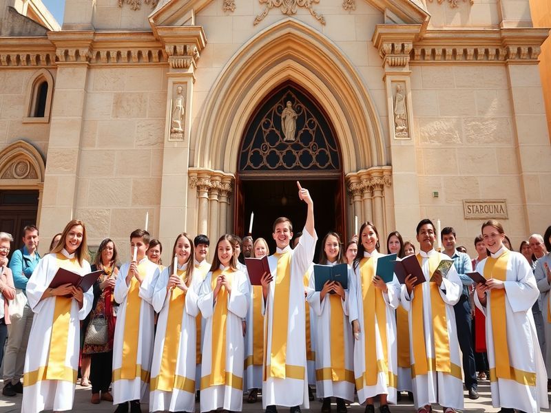 Malta New altar servers for Għajnsielem parish church