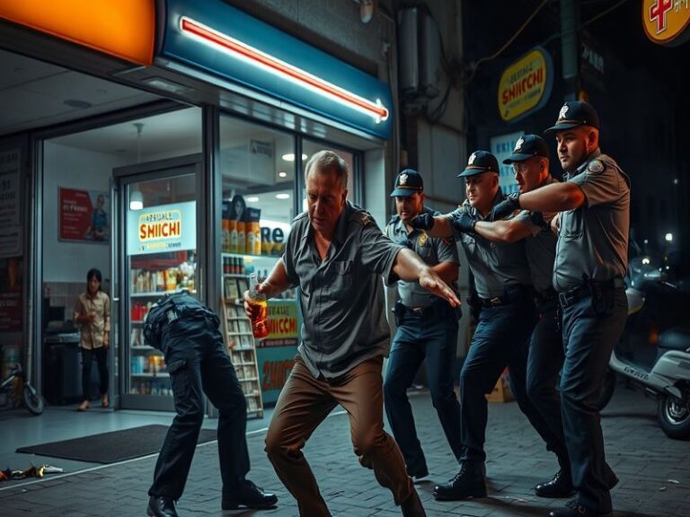 Malta Drunk storekeeper attacked four police officers