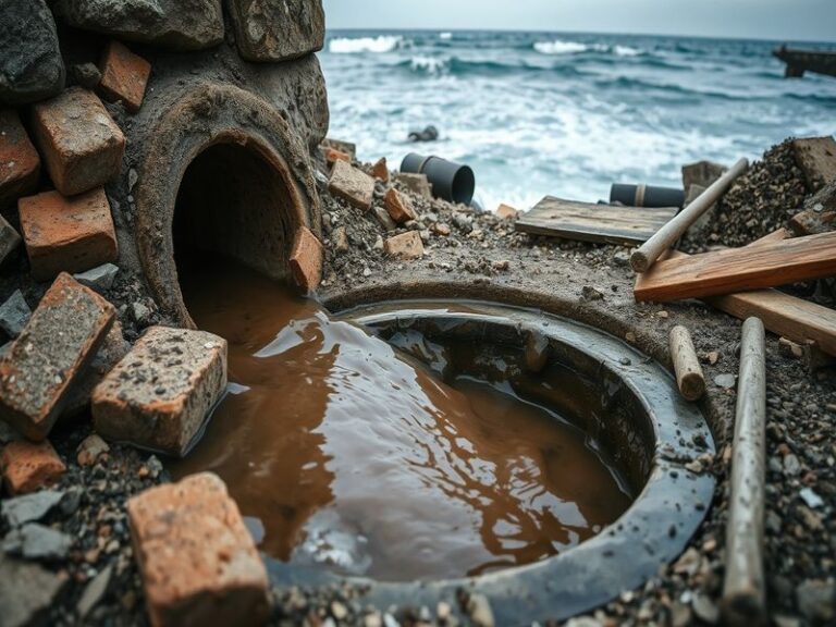 Malta Construction debris blocks sewer, leads to sewage overflow in Sliema coastline