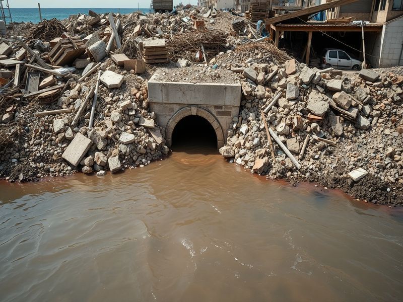 Malta Construction debris blocks sewer, leads to sewage overflow in Sliema coastline