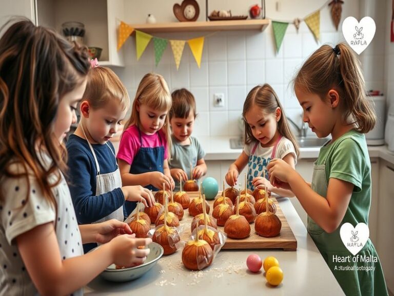 Malta Children baking figolli for charity