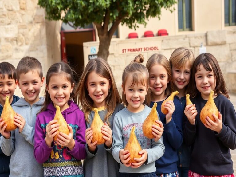 Malta Children baking figolli for charity