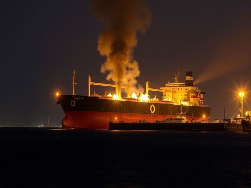 Malta Iranian attack sparks fire on Kuwaiti oil tanker at Dubai Port