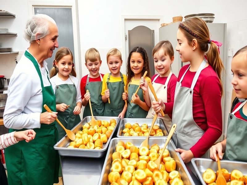 Malta Children baking figolli for charity