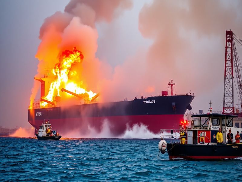 Malta Iranian attack sparks fire on Kuwaiti oil tanker at Dubai Port