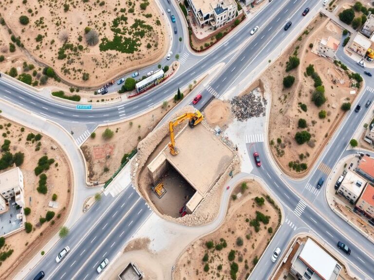 Malta Part of Xemxija road caves into adjacent construction site