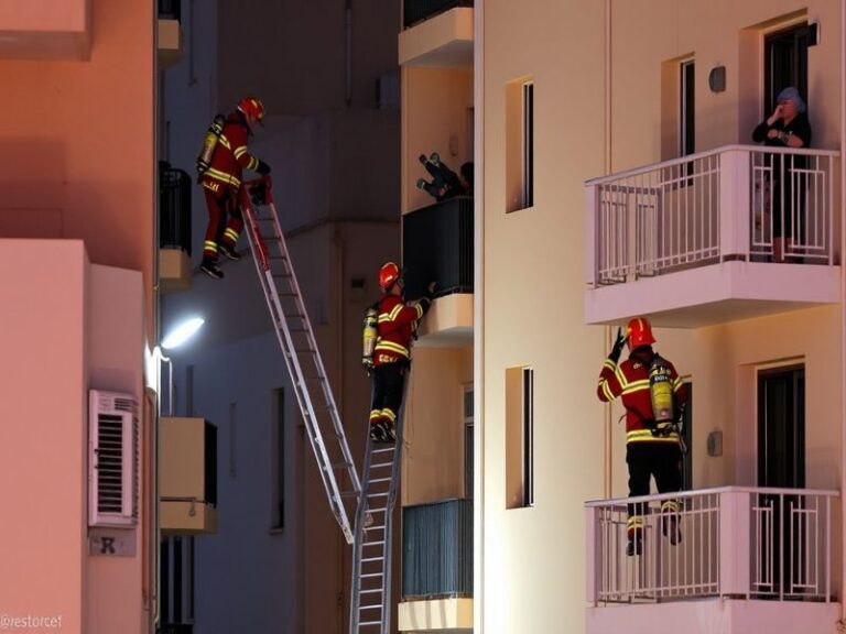 Malta Residents rescued from balconies after apartment block fire