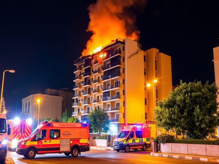 Malta Residents rescued from balconies after apartment block fire