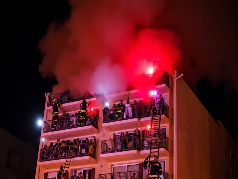 Malta Residents rescued from balconies after apartment block fire